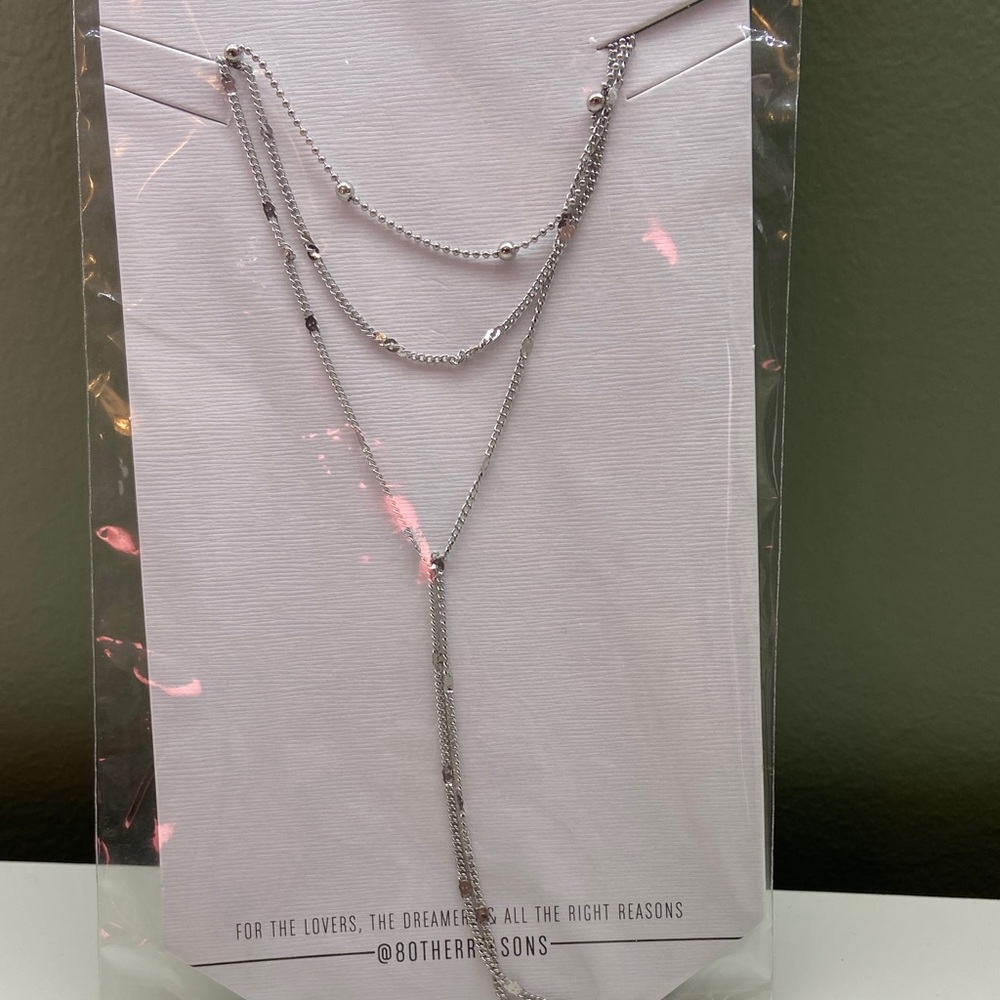 8 Other Reasons Silver Multi-Layer Necklace
